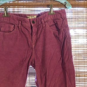 Corduroy magenta shade free people pants